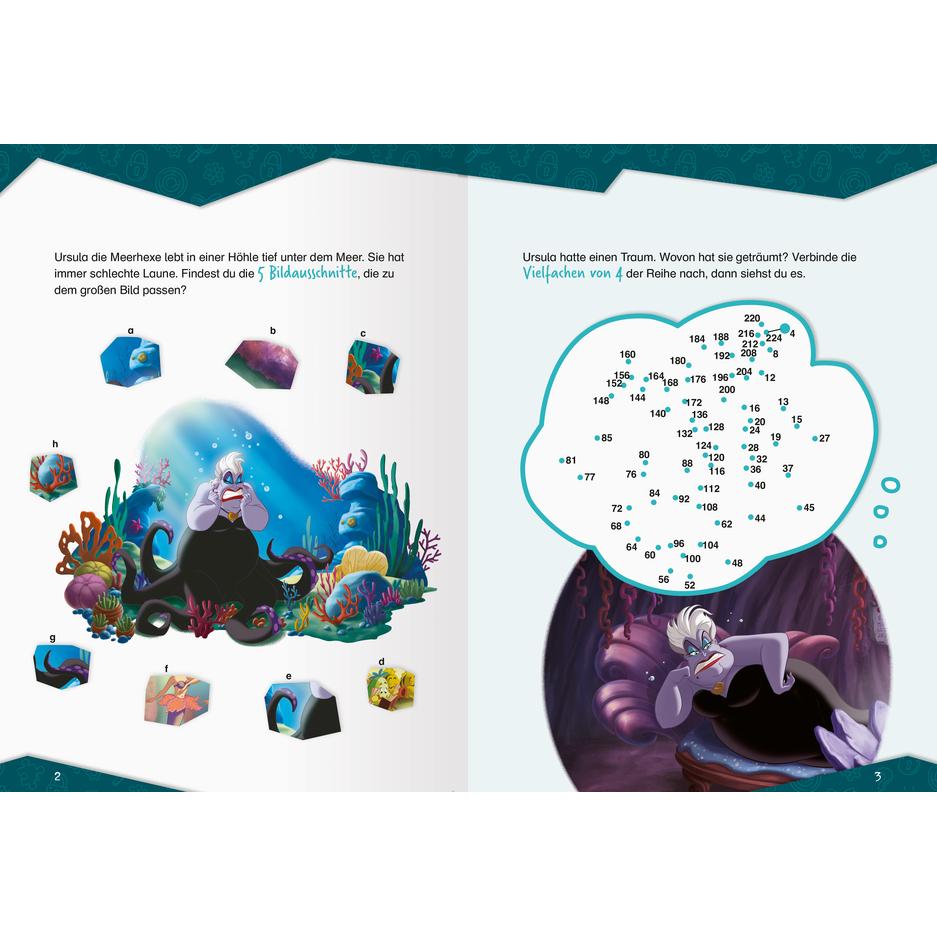 Thumbnail - Disney Villains: Fiese Rätsel mit Ursula, Kinderbücher von Ravensburger