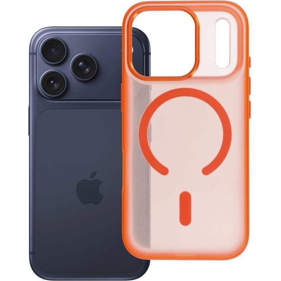 OEM Back panel cover Case for iPhone 17 PRO Flexline Mag Cover compatible with MagSafe orange (Apple iPhone 17 Pro Max), Cover smartphone, Arancia