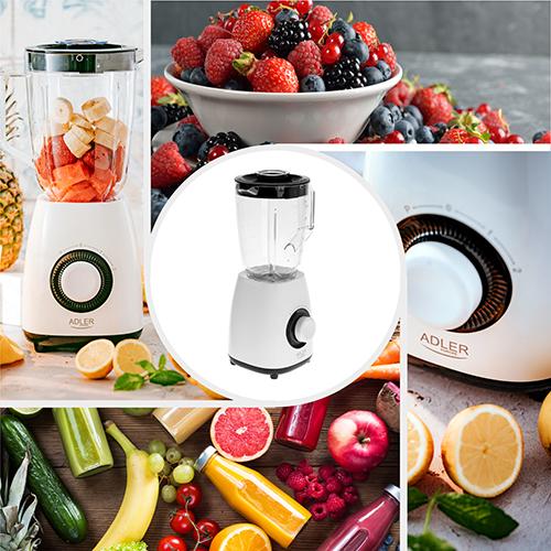Productafbeelding Adler Blender met kan AD 4085 Tabletop, 1000 W, Materiaal kan Plastic, Inhoud kan 1,5 L, Wit (1000 W)