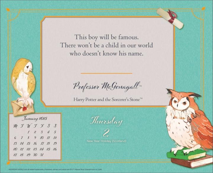 Actual product image Heye Harry Potter daily tear-off calendar 2025