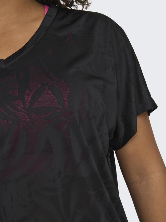 Produktbild Only Play Locker geschnitten V-Ausschnitt Curve Fledermaus-Ärmel T-Shirt Top (40)