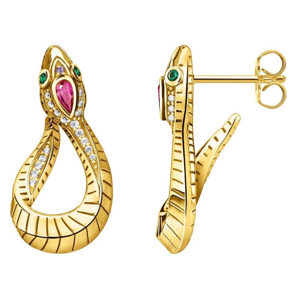 Thomas Sabo, Ohrringe, Ohrringe Schlange Gold, (Silber 925)