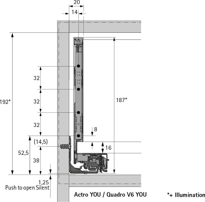 Produktbild Hettich Zargen-Set AvanTech YOU, 187