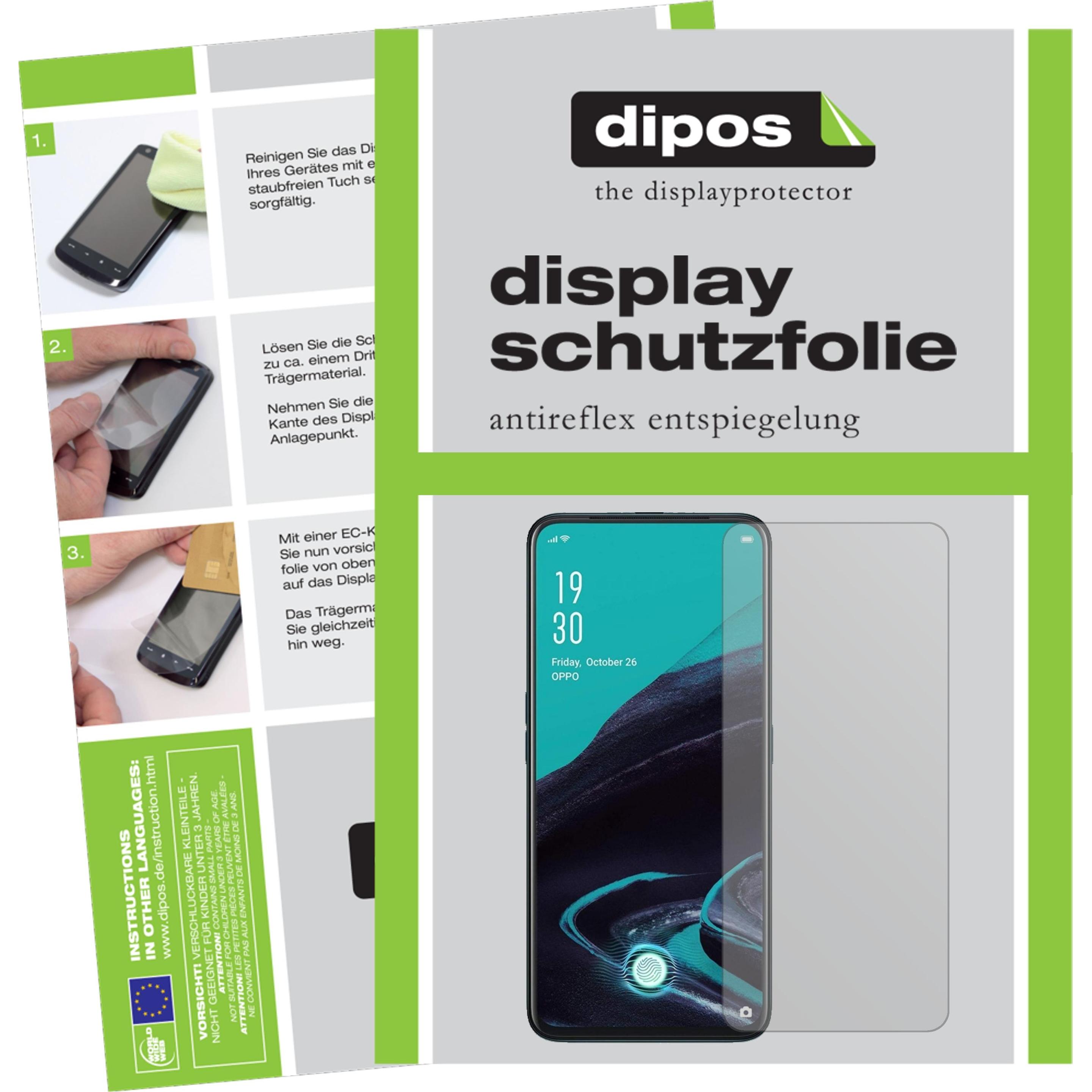 Dipos Displayschutzfolie Antireflex (2 Stück, Oppo Reno 2 Z), Smartphone Schutzfolie, Transparent
