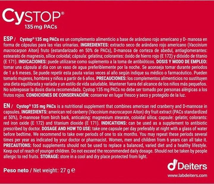 Produktbild Deiters Cystop Red Blueberry Tablets for Cystitis with D-Mannose 60 Capsules (60 Stk., 60 ml)