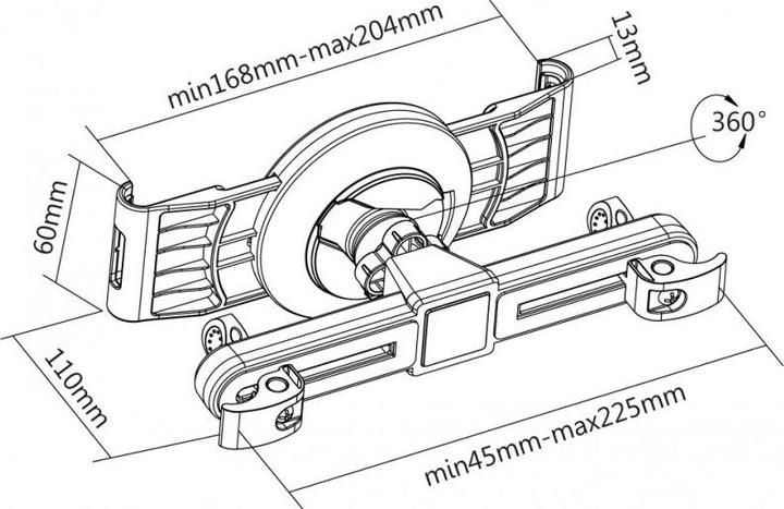Actual product image Reflecta Tabula Car Universal Tablet Holder