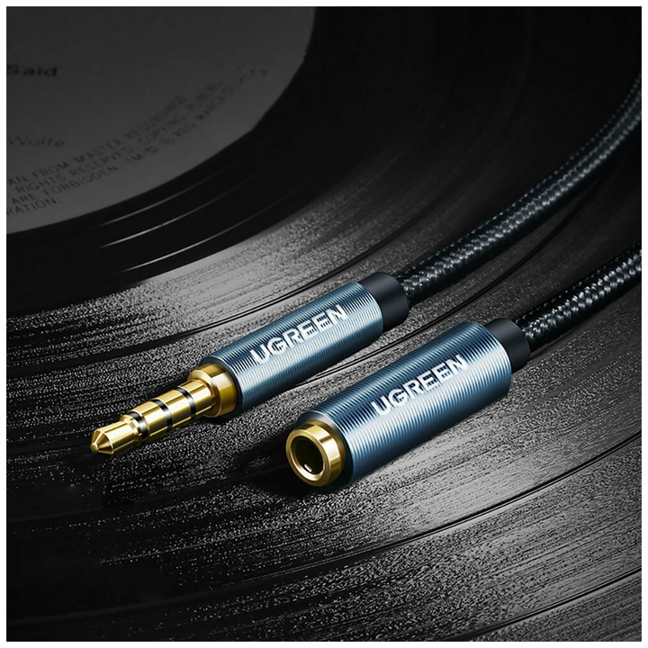 Productafbeelding Ugreen Audio AUX jack hoofdtelefoon verlengkabel 4-pin (1 m, 3,5 mm aansluiting (AUX))