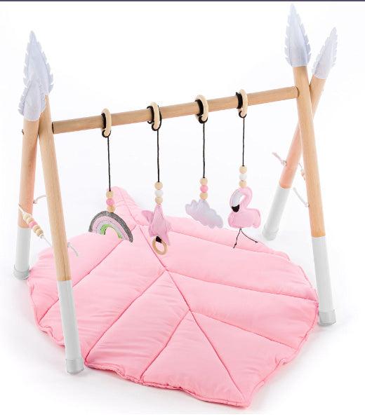 Image du produit Nelaroom Gym bébé en bois - Rainbow Flamingo