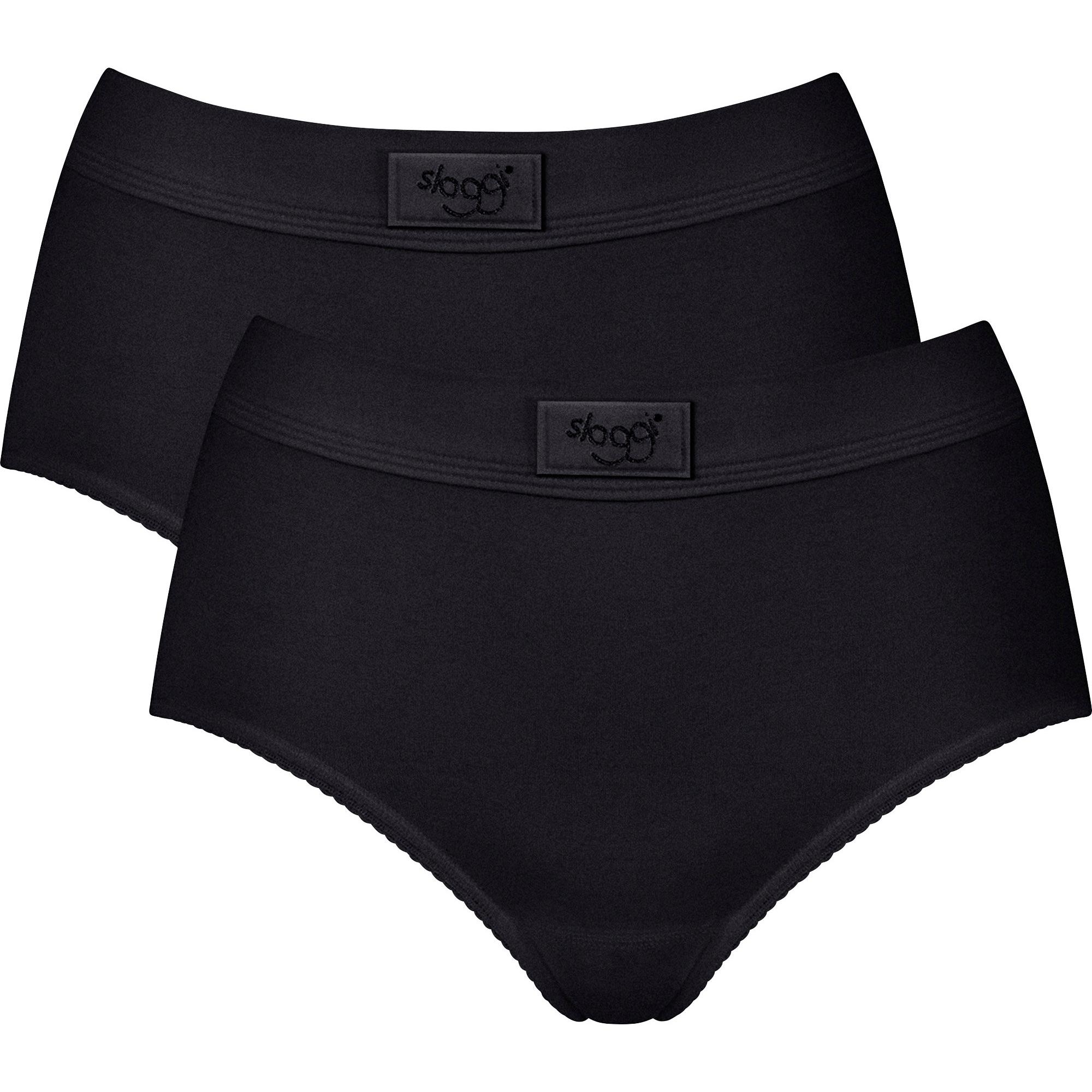 Sloggi, Damen, Unterhosen, Double Comfort, Schwarz, (46, 2er Pack)
