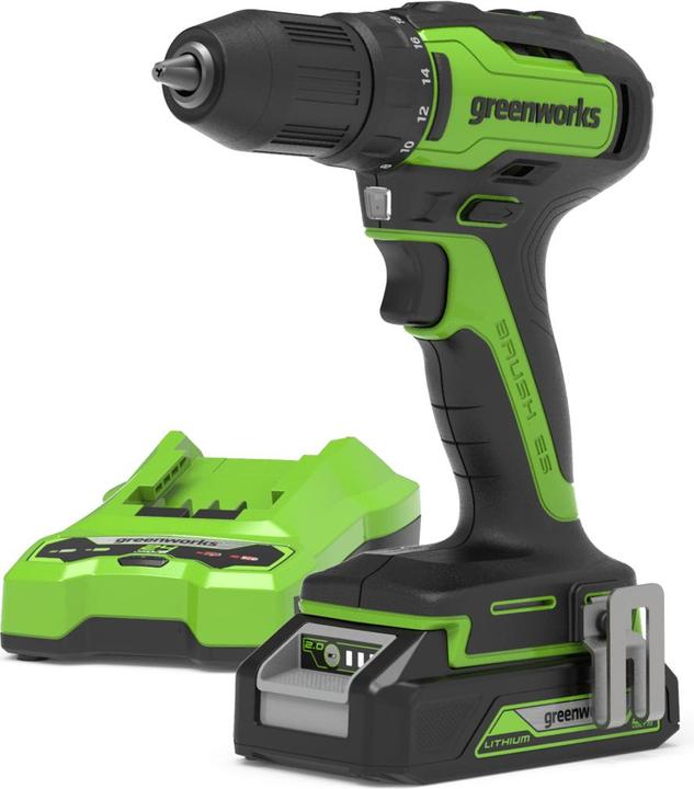 Greenworks Drill/driver 24V 2Ah GD24DD35K2 - 3704007UA (Rechargeable battery operated)