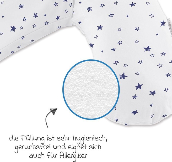Actual product image Theraline Nursing pillow "The Original" with micro pearl filling incl. cover 190 cm (40 cm)
