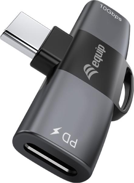 Produktbild equip Adapter USB C -> 2xUSB-C OTG Adapter 20V/5A 100W PD si (USB Typ-C)