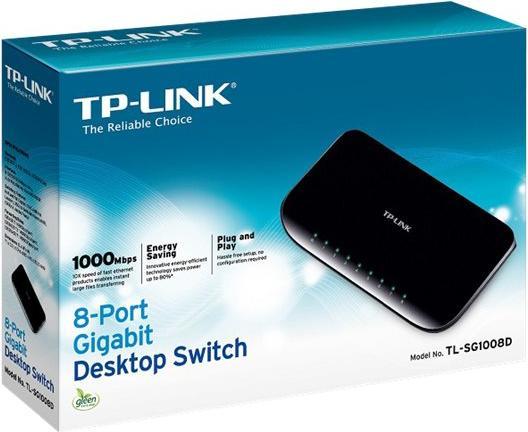 Actual product image TP-Link Tl-Sg1008d (8 Ports)