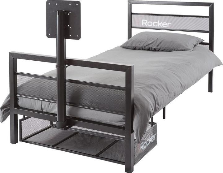 X Rocker Base Camp Single TV Vesa Mount Bed Black (90 x 190 cm)