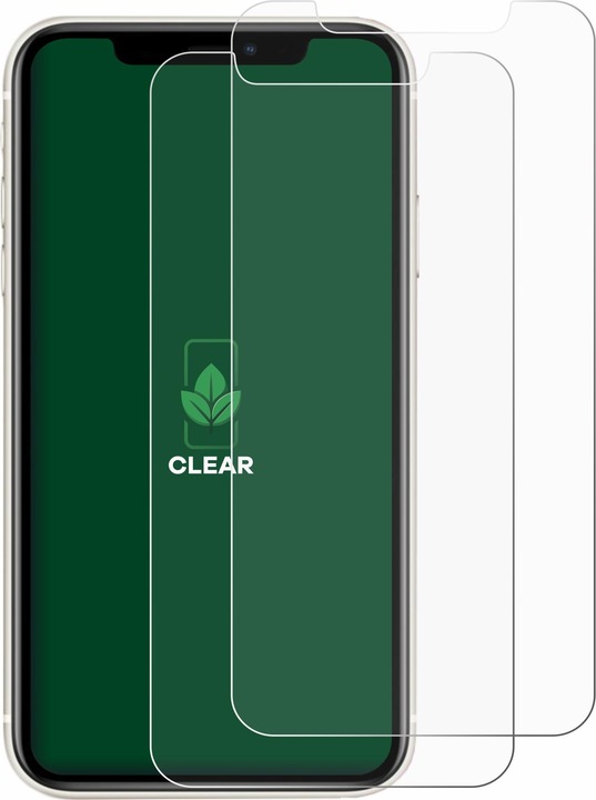 Actual product image ScreenLeaf Protective film sustainable screen protector screen protector film clear transparent (2 Piece, Apple iPhone 11)