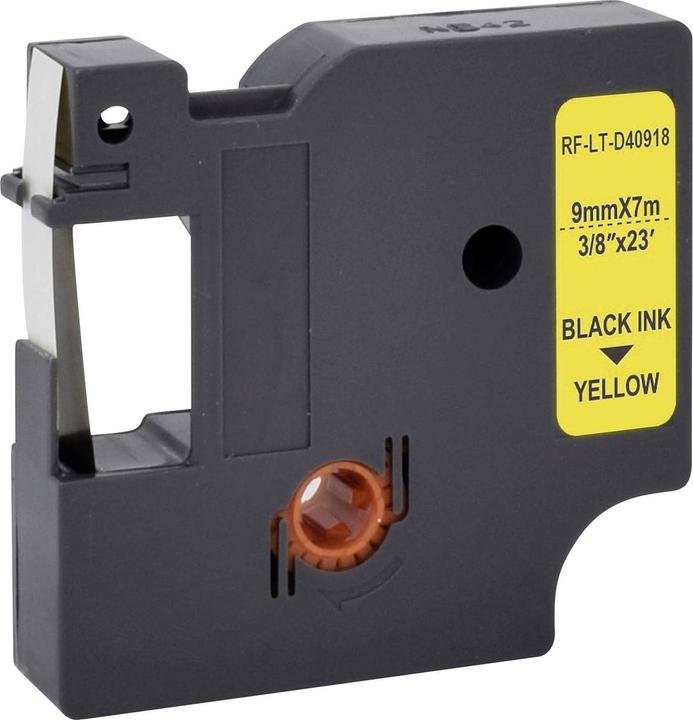 Produktbild Renkforce Schriftband RF-LT-D40918 Kompatibel ersetzt DYMO D1 - 40918 9 mm Ban (0.90 cm, Schwarz)