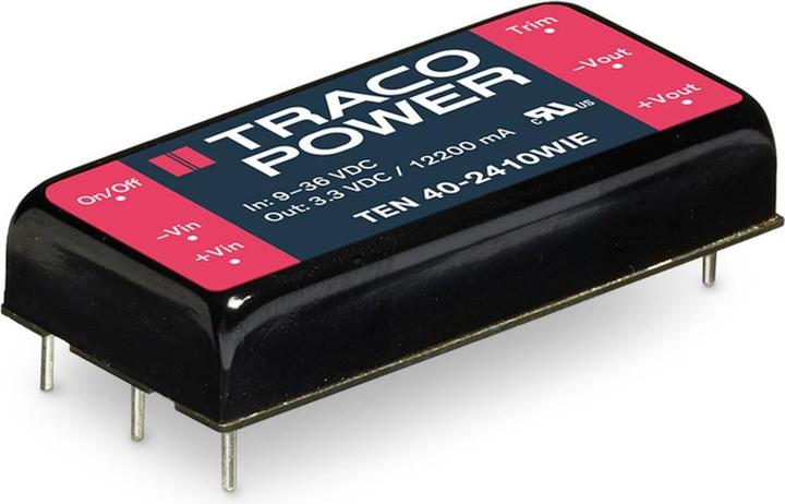Actual product image TracoPower TEN 40-2412WIE DC/DC converter, print 3.333 A 40 W Number of outputs: 1