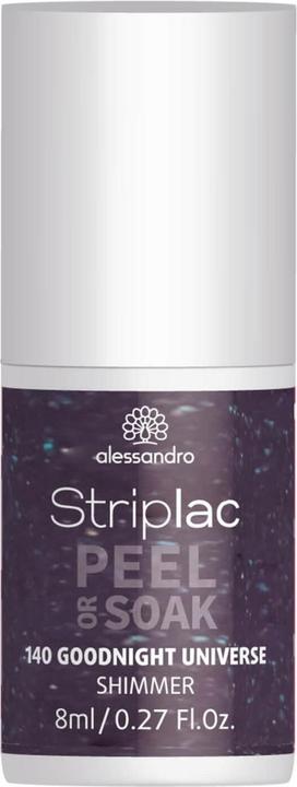 Produktbild Alessandro Striplac Peel or Soak Good Night Universe 8 ml (Glitter, Grau, Schwarz, Abziehbarer Nagellack)