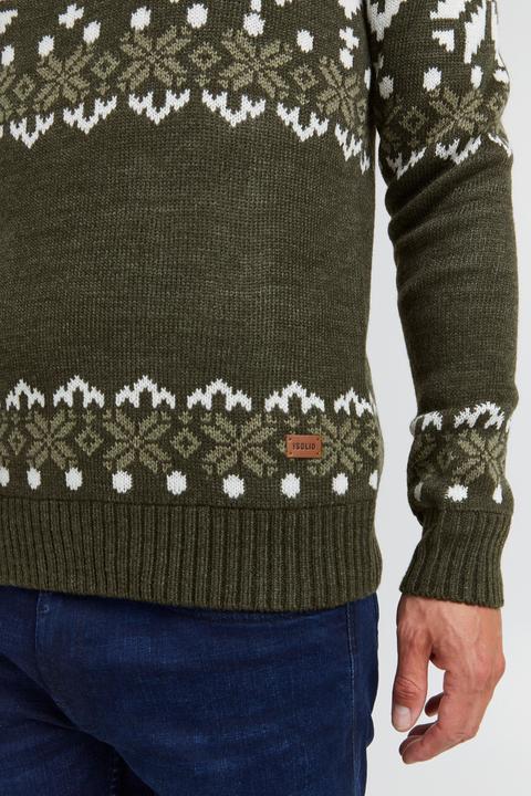 Actual product image Solid Norwin Men's Jumper Chunky Knit Pullover Troyer (XL)