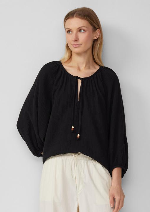 Immagine prodotto s.Oliver Bluse Musselin-Bluse mit Raglanärmeln und Raffung (40)