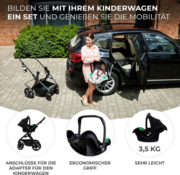 Actual product image KinderKraft Mink Pro + Base Mink FX (Reboarder, ECE R129/i-Size Standard)