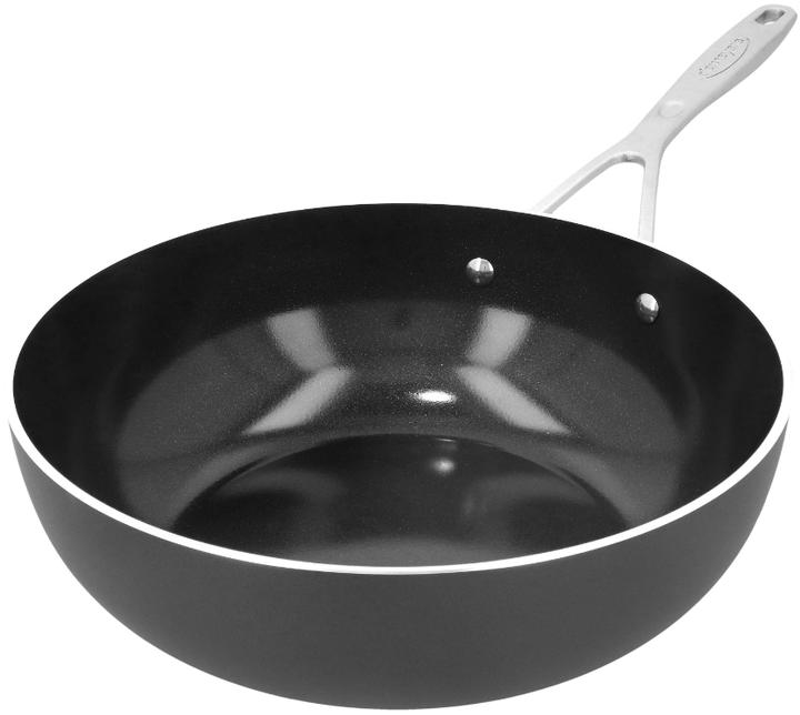 Produktbild Demeyere Alu Industry 3 Ceraforce Wok 28cm antihaftbeschichtet (28 cm, Wok Pfanne, Edelstahl)