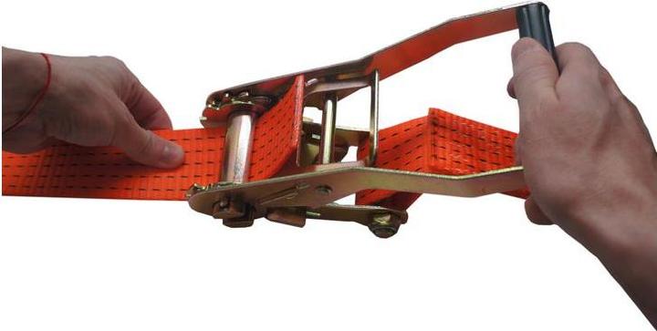 RS PRO 8.5 ± 0.5mm Clawhook Ratchet Strap, 50mm Wide, 5000kg Breaking Strain