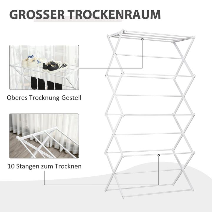 Actual product image Homcom Laundry rack with 8 levels (1.44 m)