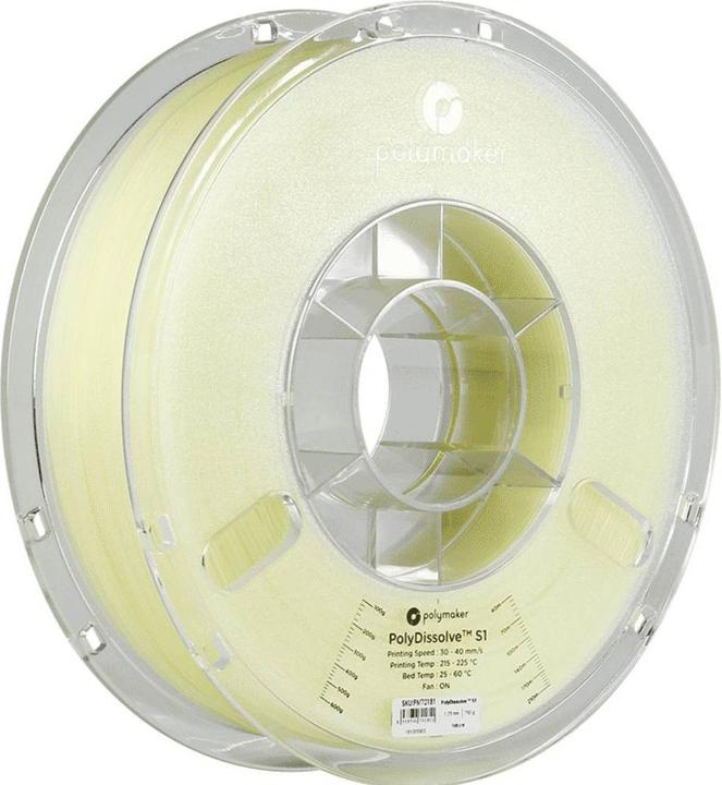 Produktbild Polymaker PH01001 PolyDissolve™ S1 Filament PVA wasserlöslich 1.75 mm 750 g Natu (PVA, 1.75 mm, 75 g, Transparent)
