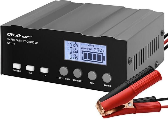 Image du produit Qoltec Mikroprozessor-Ladegerät 12V 12.6V 24V LCD