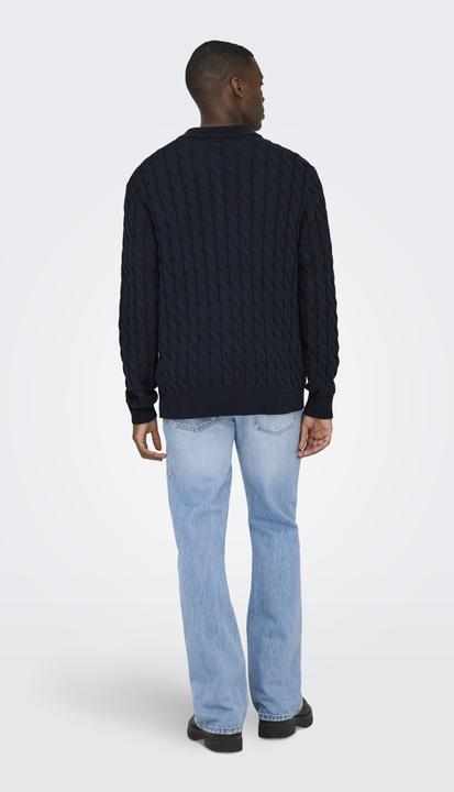 Produktbild Only & Sons ONSKICKER Gestricktes Poloshirt Strickpullover (L)