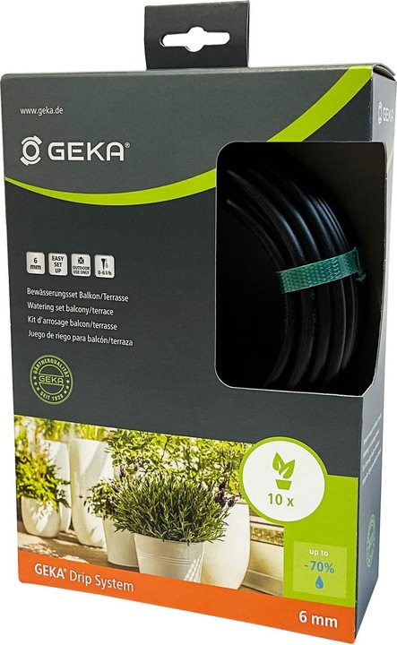 Immagine prodotto Geka Set di irrigazione a goccia per balconi e terrazze (Set per l'irrigazione a goccia)