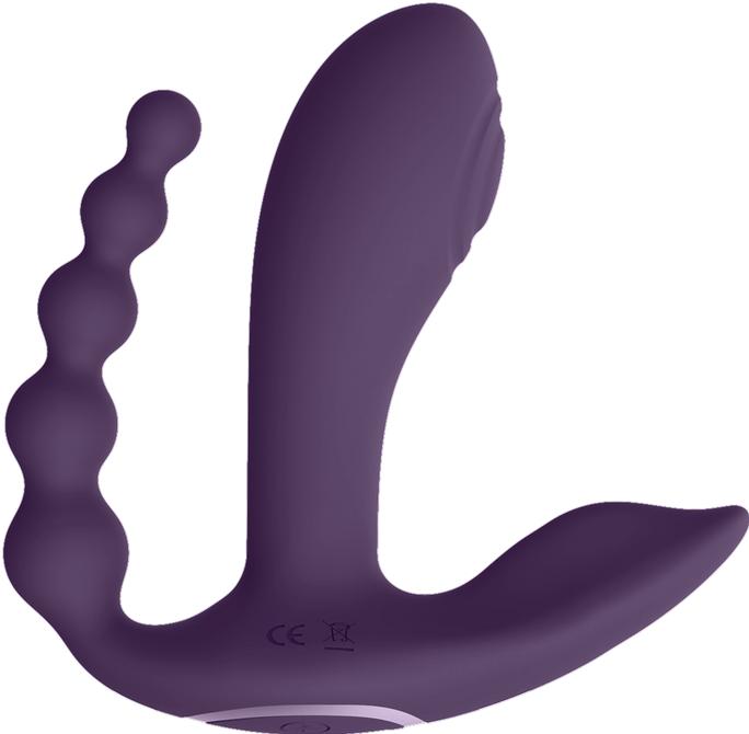 Produktbild Shots Kata - Pulse Wave & Vibrating Double Penetration Vibrator - Purple