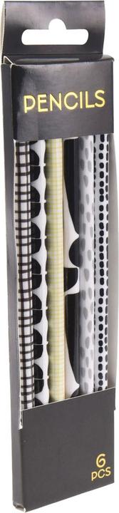 Immagine prodotto Matite HB grigie bianco/nero, 6 pezzi. (HB, 6x)