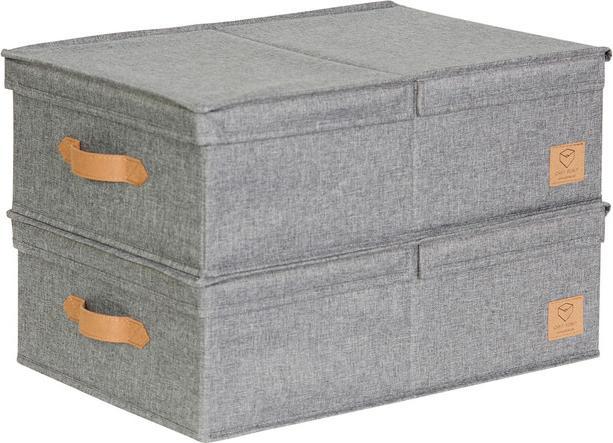 Image du produit Love it Store it Boîte à couvercle rabattable Premium, lot de 2 - Plat (33 x 50 x 16 cm, 26.50 l)
