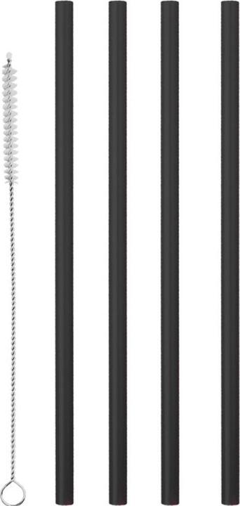 Metaltex Trinkhalme Kunststoff 12 Stück schwarz (12 x)