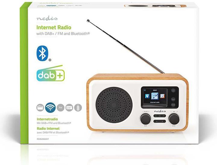 Actual product image Nedis RDIN2000WT (DAB+, Internet radio, KW, Bluetooth, Wi-Fi)