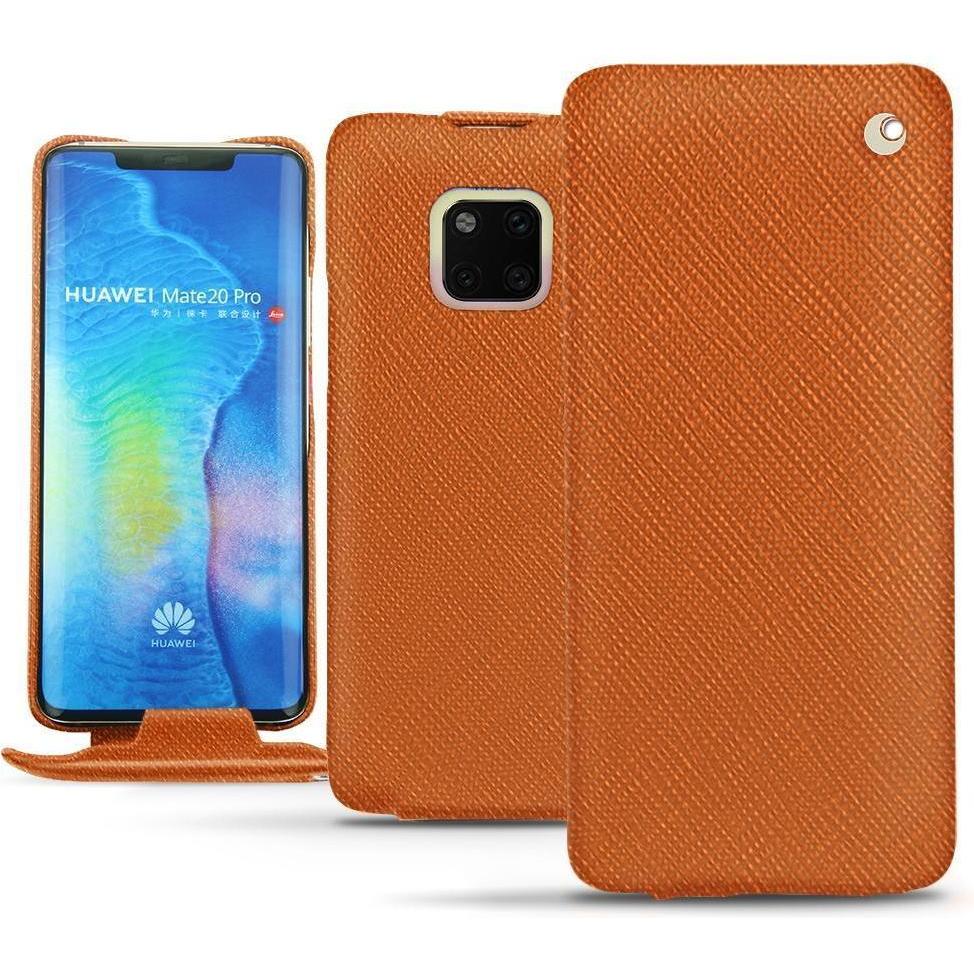 Noreve Lederschutzhülle vertikal (Huawei Mate 20 Pro), Smartphone Hülle, Orange