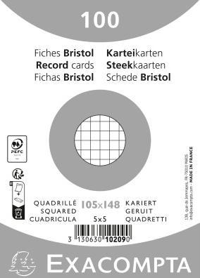 Image du produit Exacompta Fiches (A6, 100x, 205 g/m²)