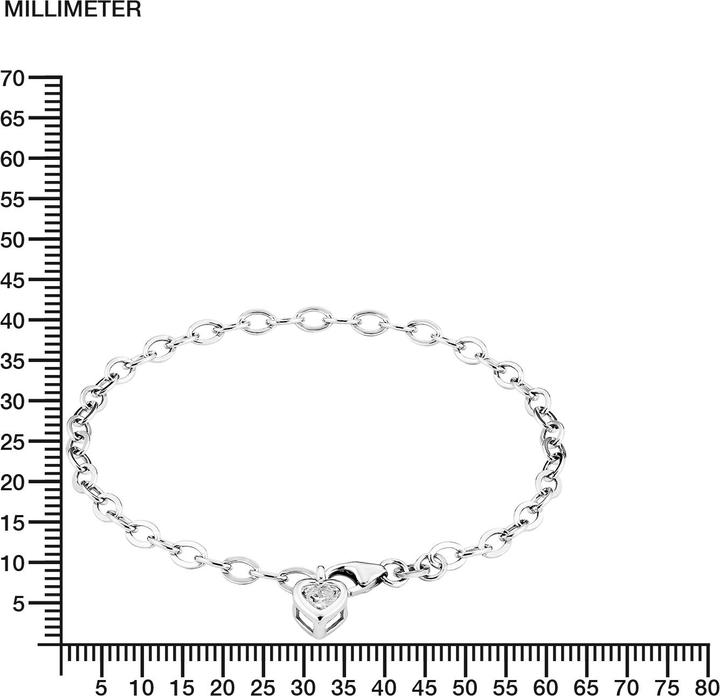 Produktbild Amor Armschmuck Herz (19 cm, Silber)