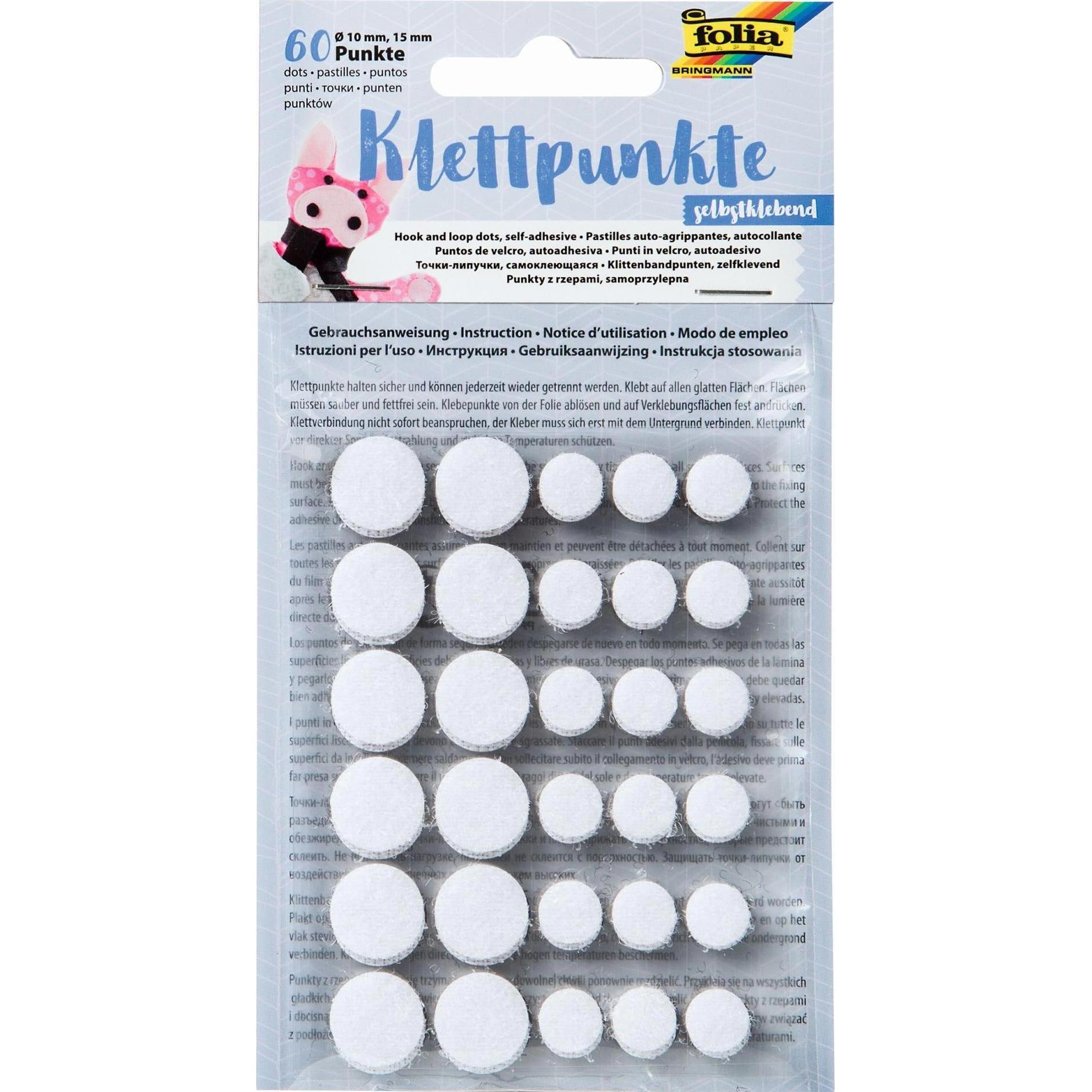 Folia, Klettband, Klettpunkte (15 mm)