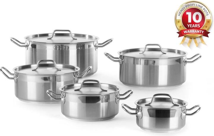 Produktbild Hendi Kochtopf niedrig mit Deckel 12 l 320x150 mm EDS Pr (Kochtopf, Edelstahl, 32 x 15 cm)