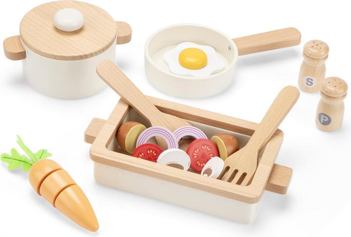 Immagine prodotto New Classic Toys Holzpfannenset mit Auflaufform