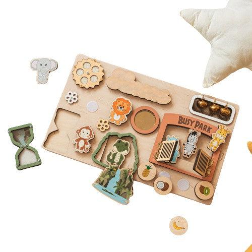 Image du produit Activity Board Planche d'activité sensorielle faite main, planche d'activité, cadeau pour bébé, jouet en bois pour