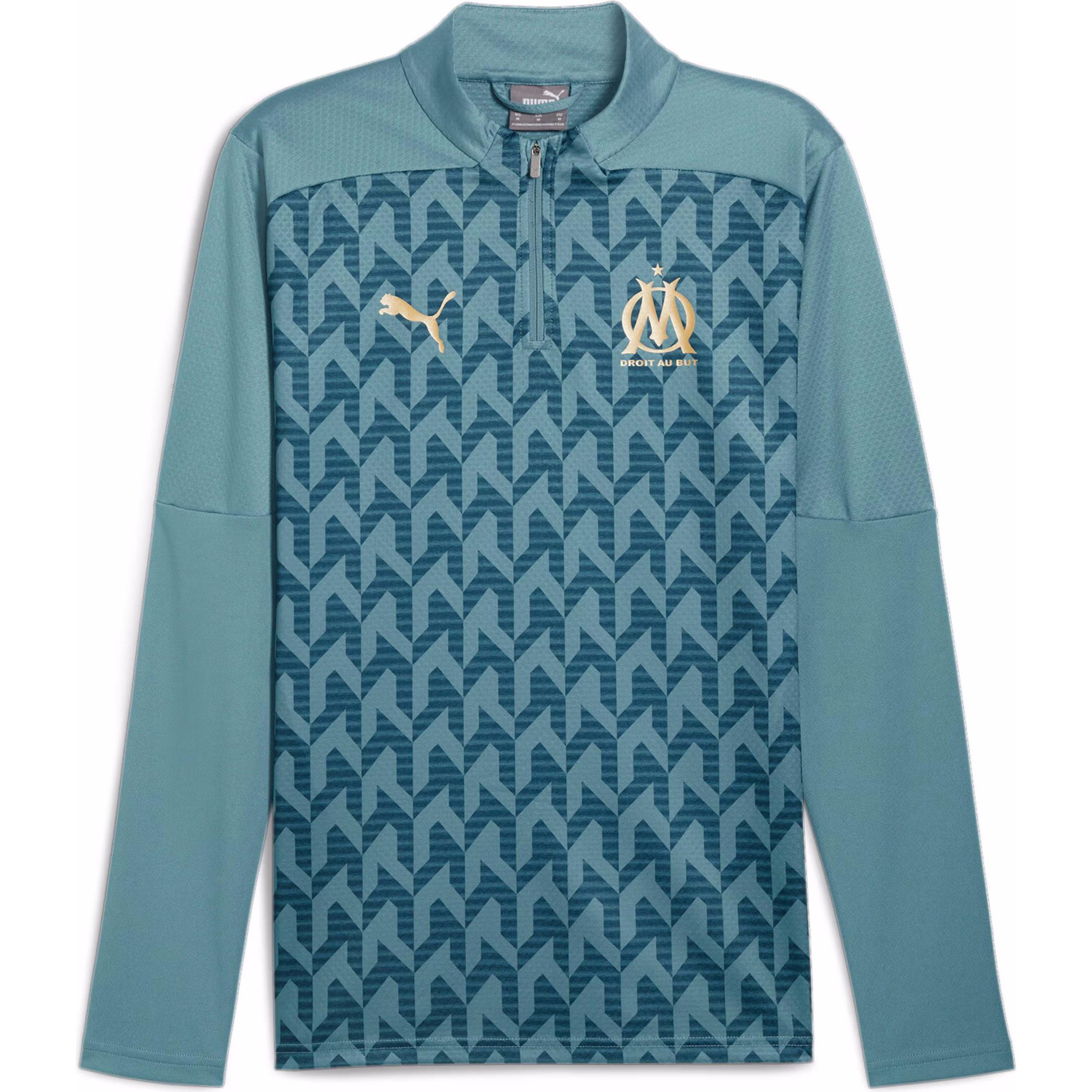 Puma, Herren, Sportshirt, 1/4-zip-trainingsoberteil om prematch 2024/25 (XS), Blau, XS