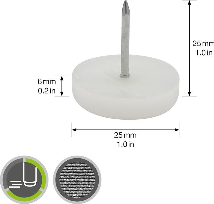 Produktbild Möbelgleiter (Kunststoffgleiter, 4 Stk.)