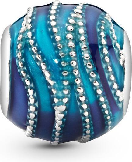 Actual product image Pandora Blue Swirls Charms/Beads (Stainless steel)