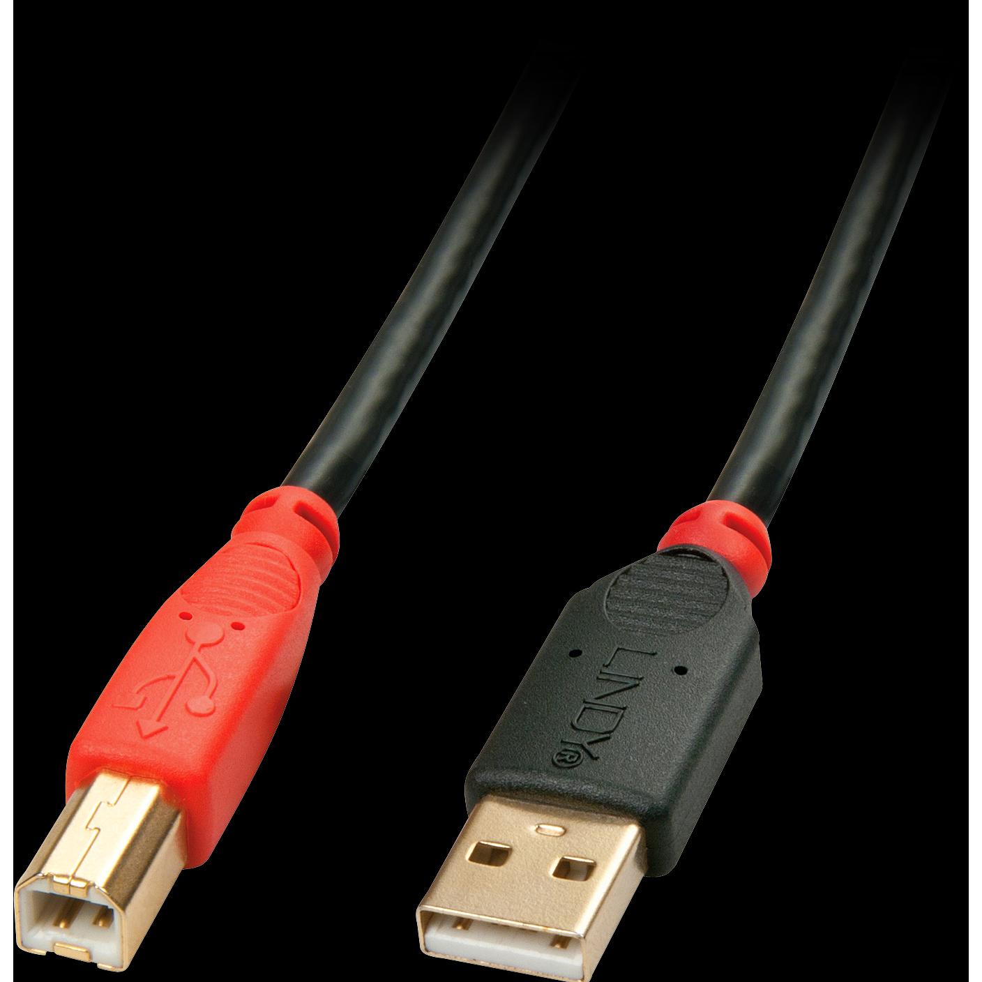 Lindy USB A — USB B (10 m, USB 2.0), USB Kabel