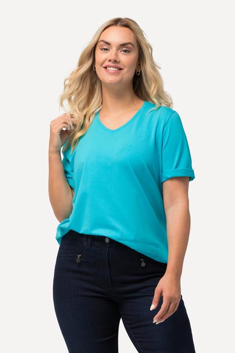 Actual product image Ulla Popken Essential V-Neck Stretch Tee (56)