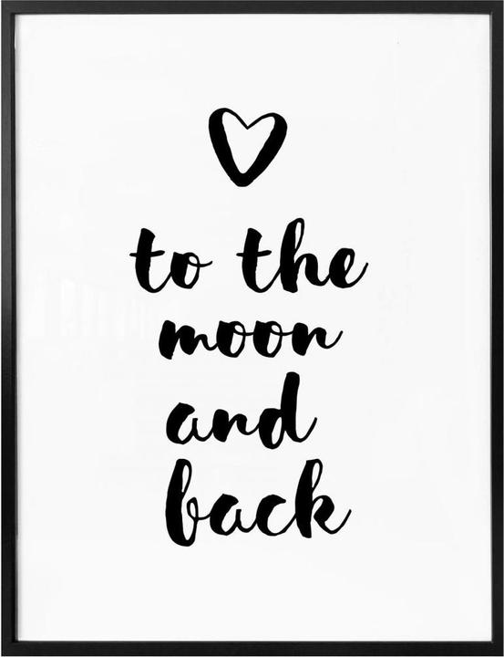 Produktbild Trenddeko Love to the moon and back (24 x 30 cm)